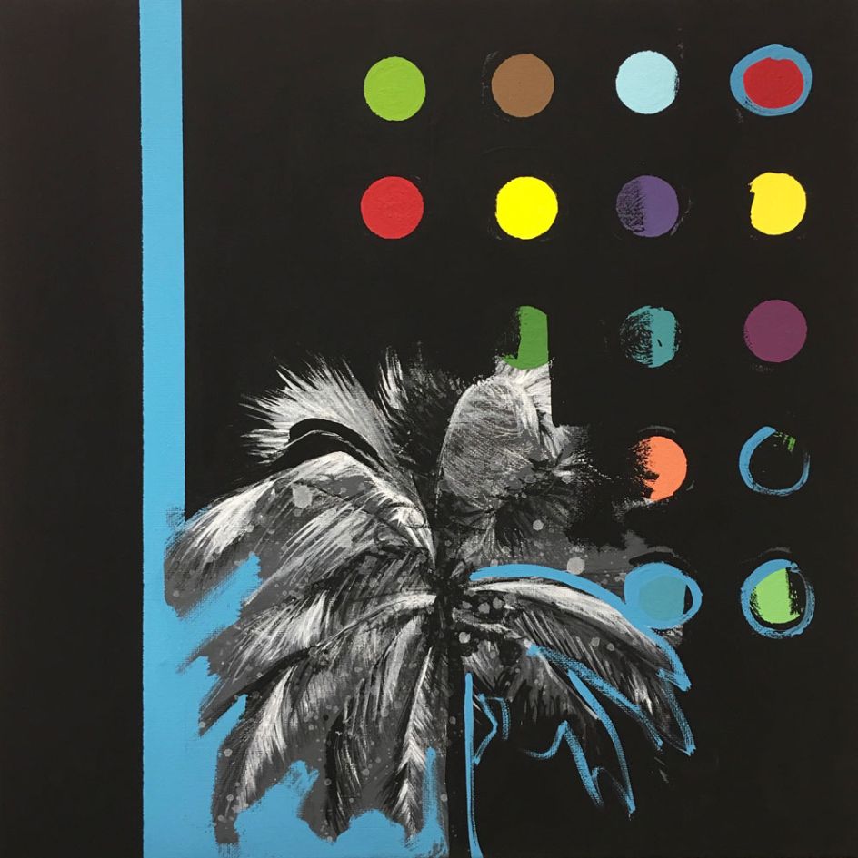 'Spots In Heavens'. 2016 Acrylics on canvas. 50 x 50 cm