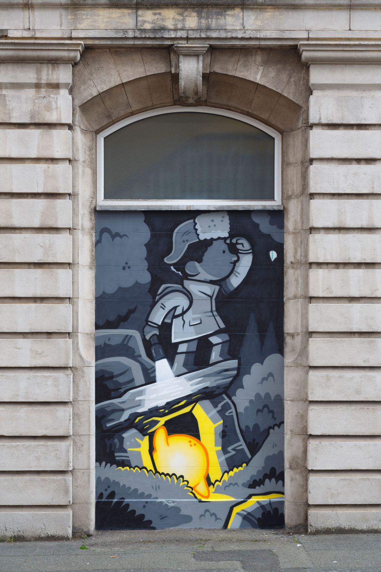 Work by Hammo at Ellis Brigham Mountain Sports, Castlefield. Photograph by David Oates