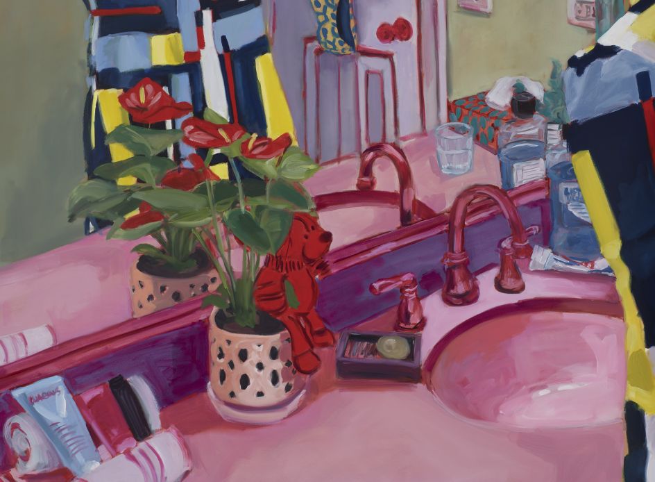 Detail: The Ascendants XIV, 2021 oil on canvas. Courtesy the artist and Pippy Houldsworth Gallery, London. © Wangari Mathenge 2021 Photo: Brian Griffin