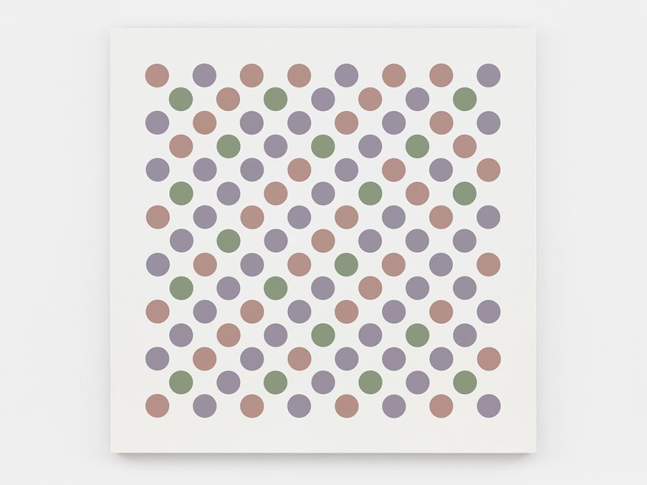 Bridget Riley Measure for Measure 14 2017 Acrylic on canvas 55 1/4 x 55 1/4 inches 140.5 x 140.5 cm © Bridget Riley 2017, all rights reserved. Courtesy David Zwirner, New York/London