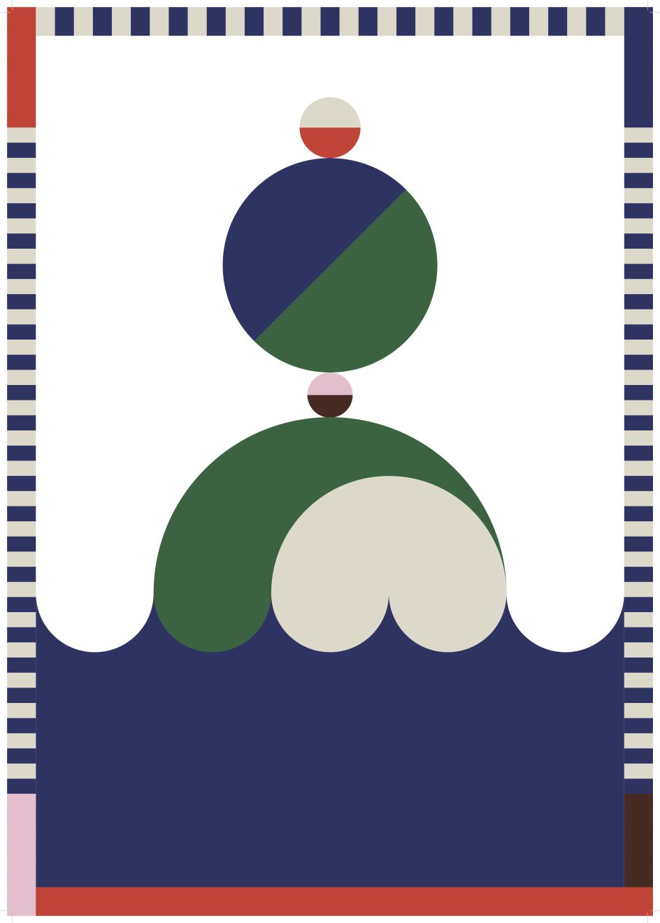 In her final image, Specht combines the elementary shapes and overall feel of the two opening visuals