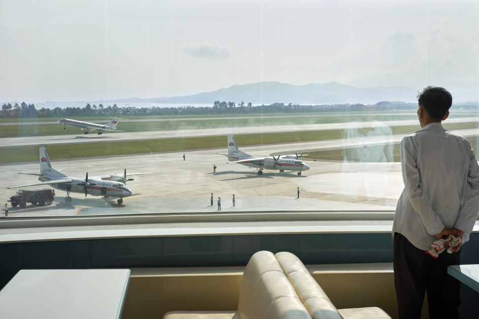 View over the tarmac of Kalma airport Wonsan