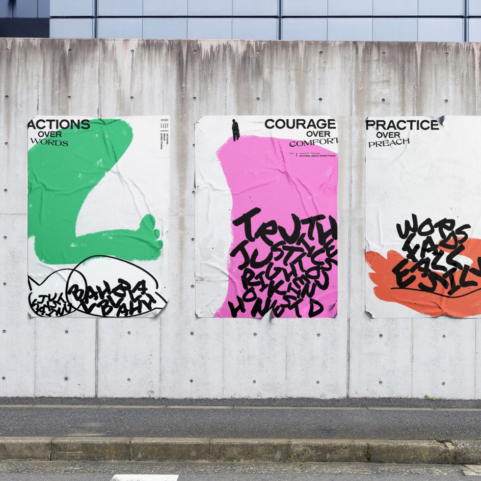 Action Means Everything Campaign Poster by Hsiao-Wen Hu, winner in the Graphics, Illustration and Visual Communication Design Category, 2020- 2021.