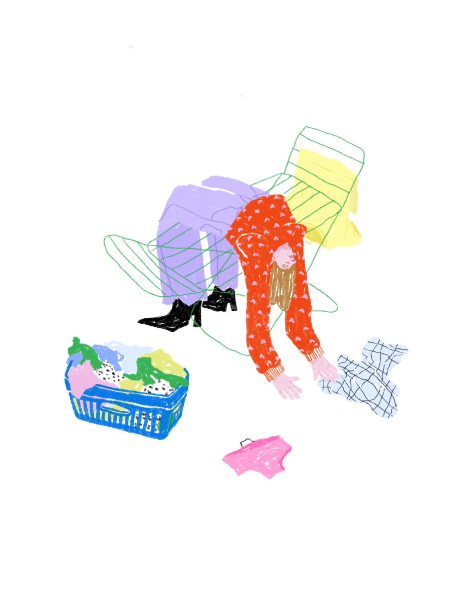 Illustration for carer feature in Brigitte magazine