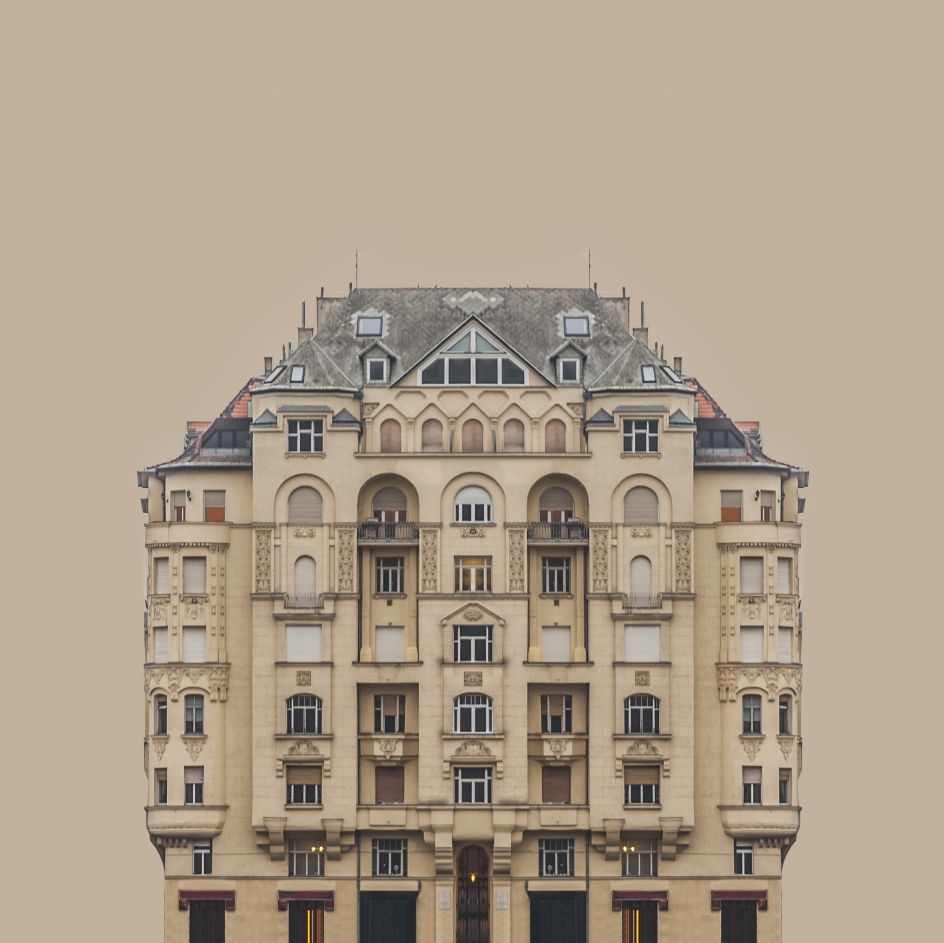 Urban Symmetry presents buildings on the banks of the River Danube | © Zsolt Hlinka, Hungary, Shortlist, Professional, Architecture (professional), 2017 Sony World Photography Awards