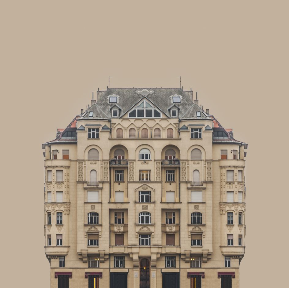 Urban Symmetry presents buildings on the banks of the River Danube | © Zsolt Hlinka, Hungary, Shortlist, Professional, Architecture (professional), 2017 Sony World Photography Awards