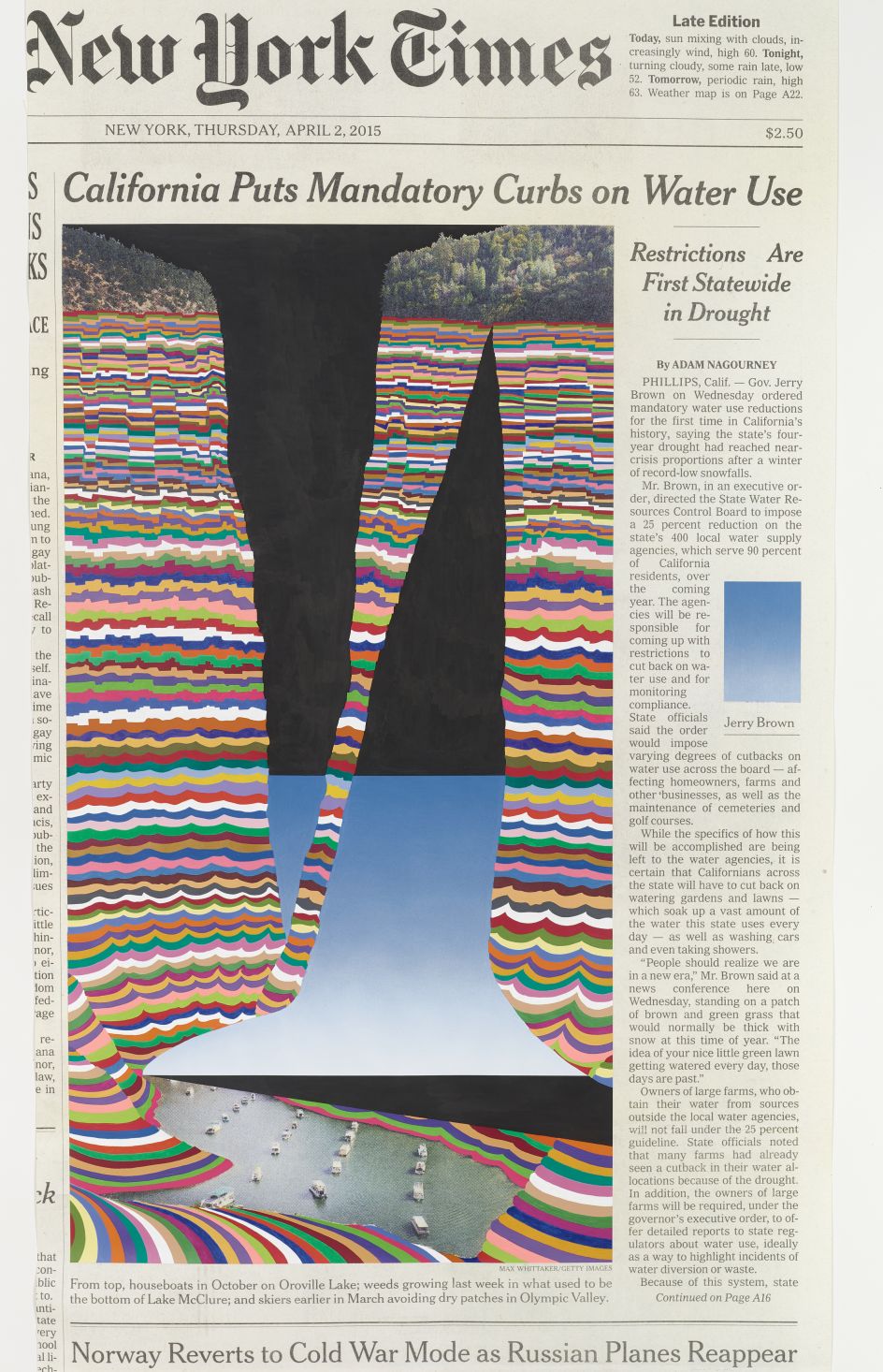 Fred Tomaselli Thursday, April 2, 2015 2016 © Fred Tomaselli. Photo © White Cube (Max Yawney)