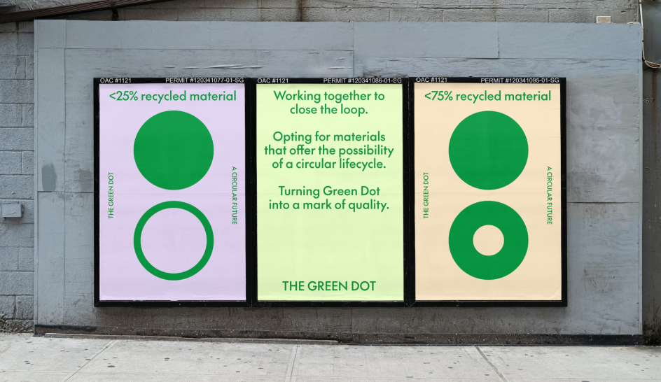 Green Dot by [Goods](https://goods.no/), using The Future by Klim Type Foundry