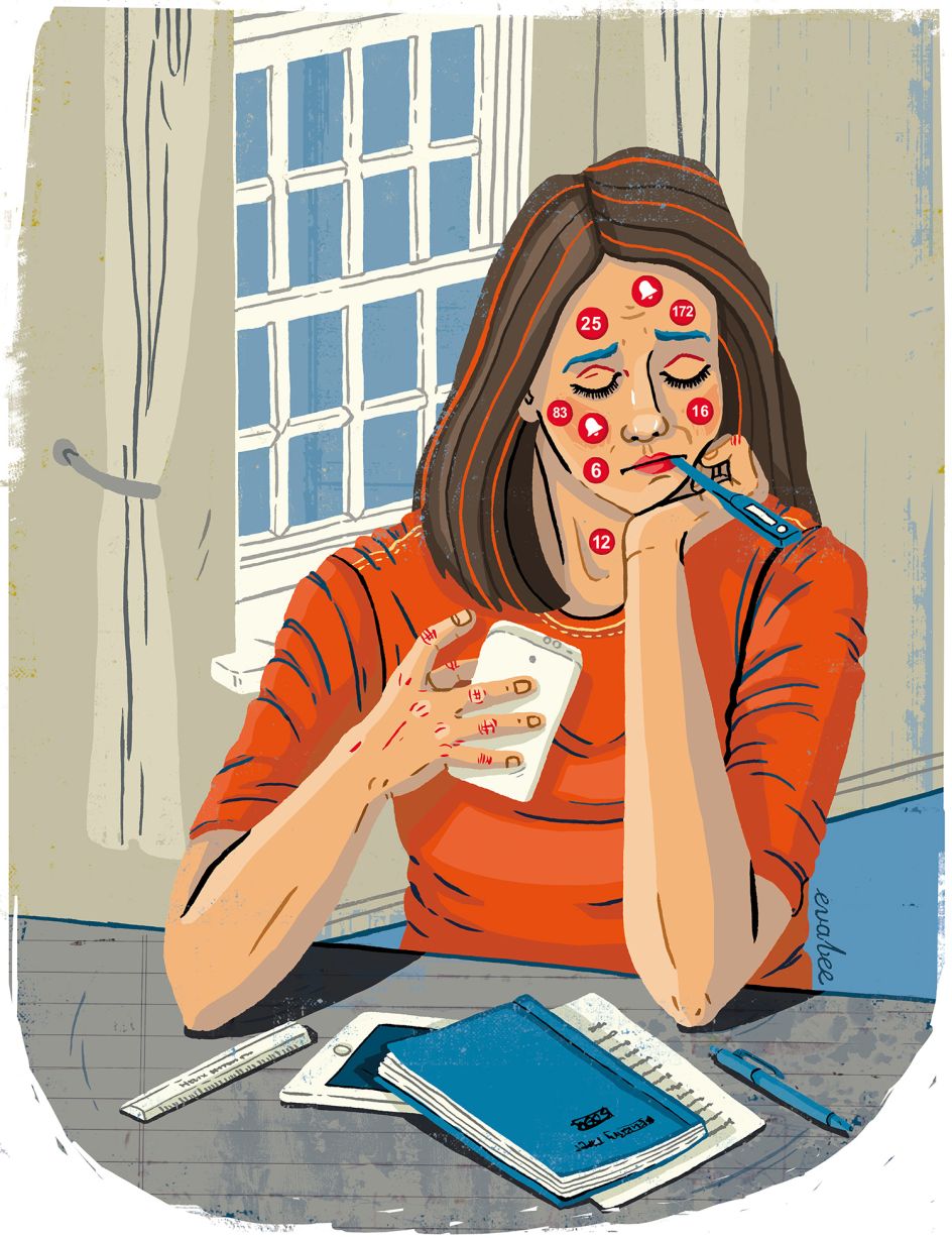 Notification Sickness: Editorial Illustration