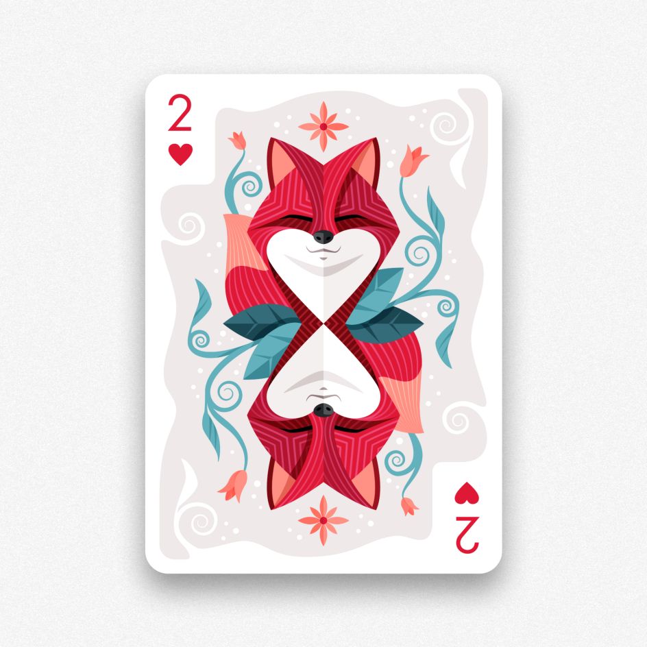 Two of Hearts Illustration by Stefano Rosselli. Winner in the Graphics and Visual Communication Design Category, 2019-2020.