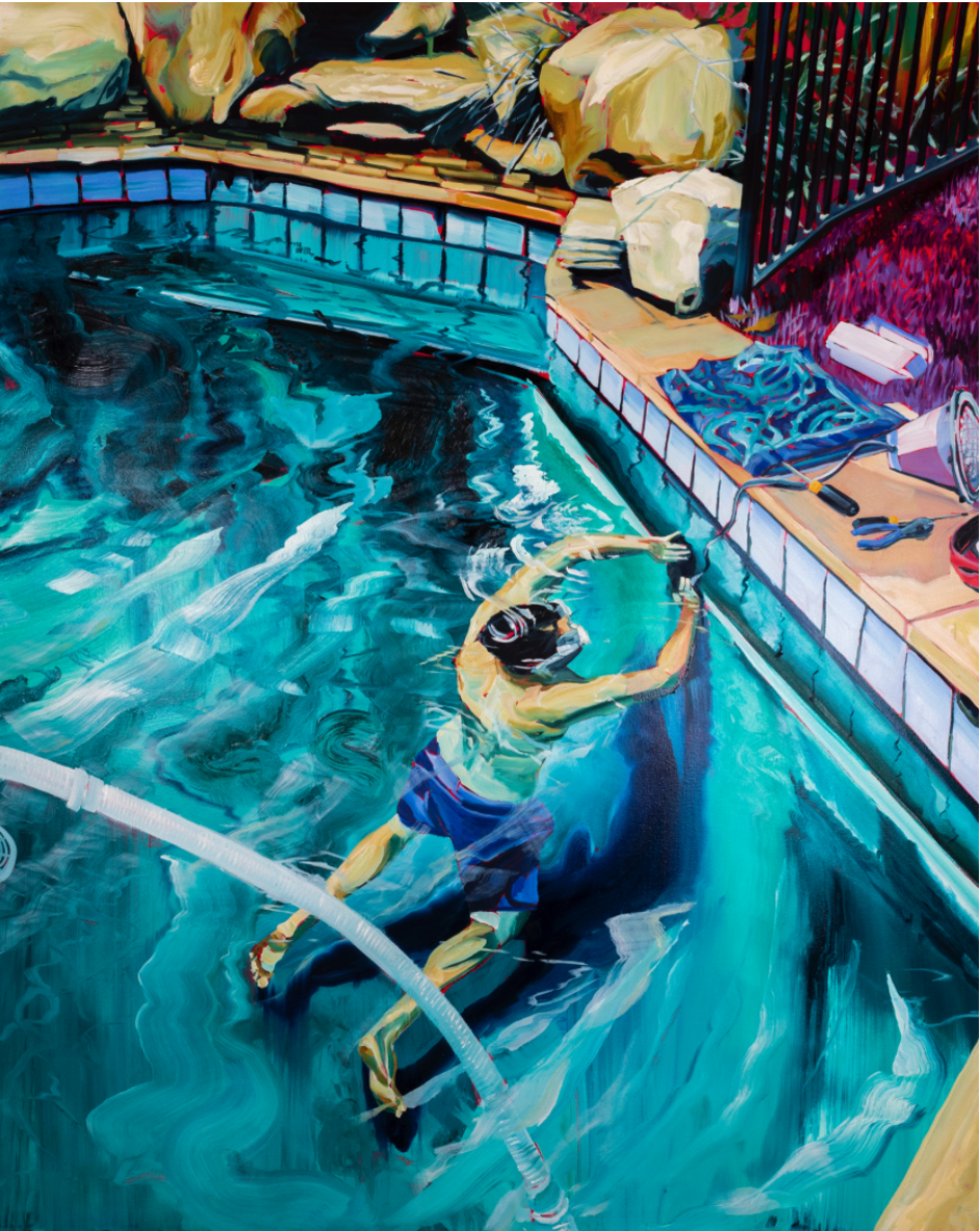 Railings (2019), Rex Southwick. Oil on canvas, 122x153cm