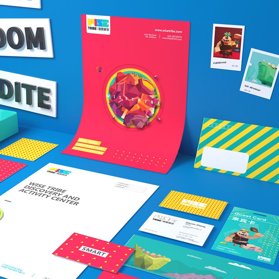 WiseTribe education Visual Identity by Somethink Brand. Silver A' Design Award Winner for Graphics and Visual Communication Design Category in 2019