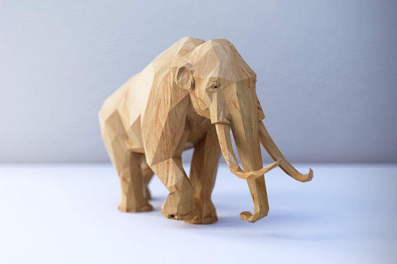 PolyWood: Clever concepts of wooden toy animals rendered in polygons
