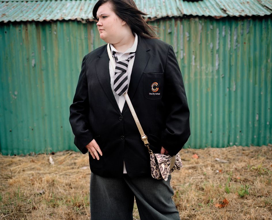 Shannon, age 14, en route to school in year nine. Sheffield, 2010 © Abbie Trayler-Smith