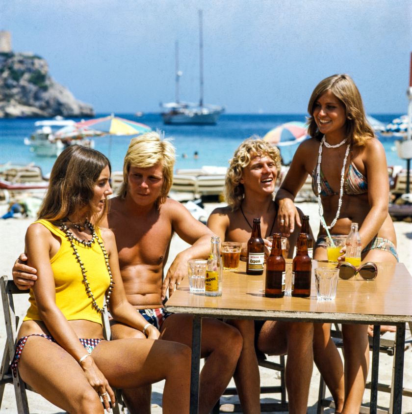 Nostalgic photographs of British tourists during the golden era of package holidays