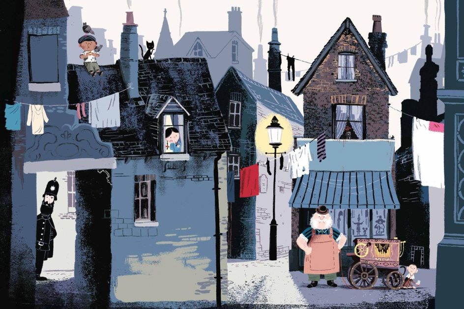 Benji Davies for The Grotlyn (London: Harper Collins Children’s Books, 2017)