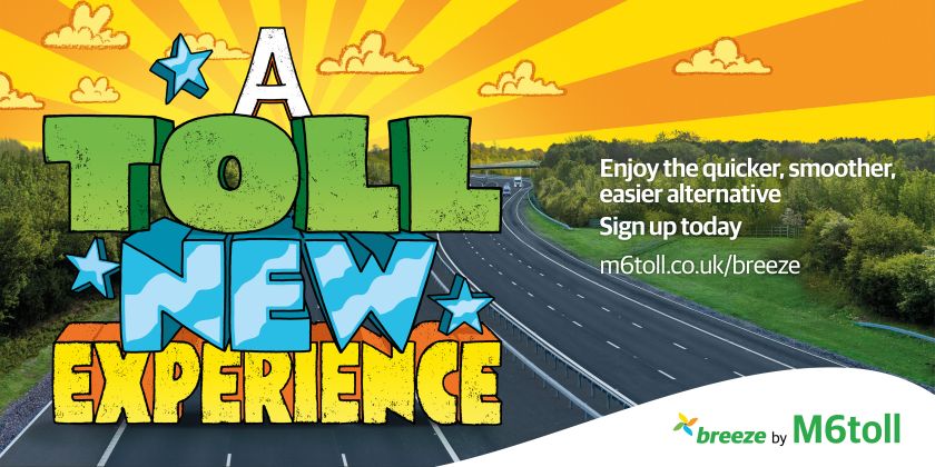 One Black Bear's ad campaign for M6 Toll is bursting with colour and life