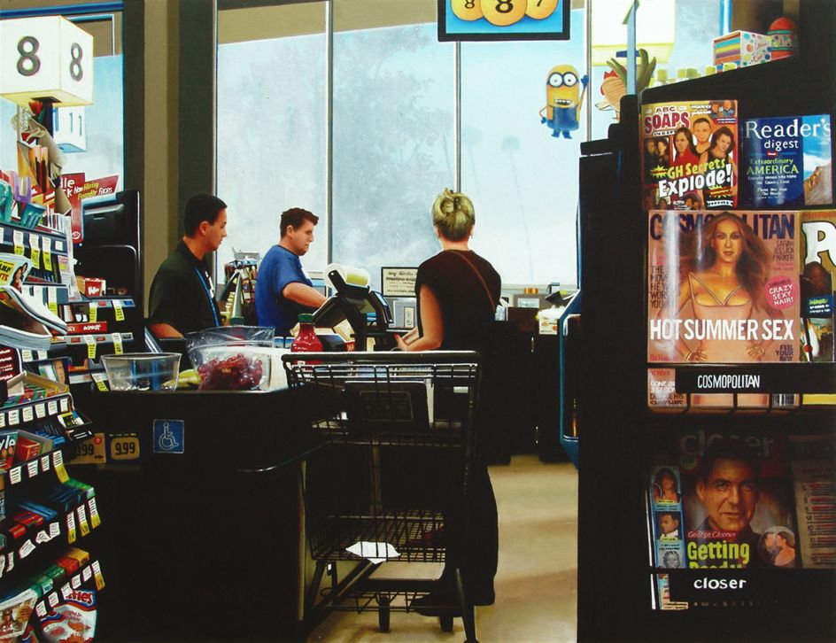 Ralph's Supermarket G. Boersma acrylic on masonite 38 1/2