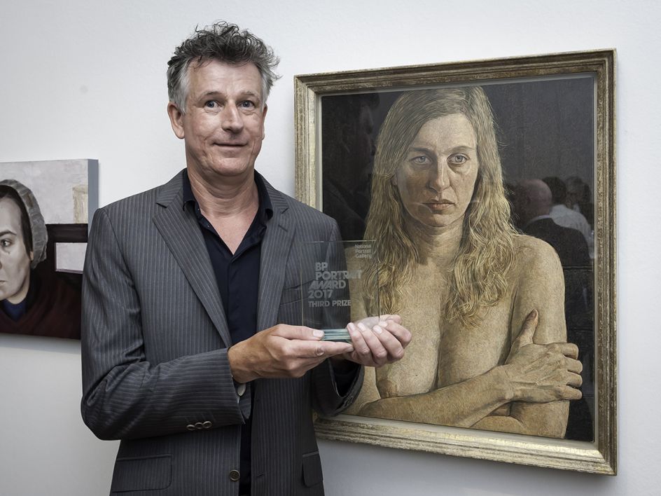 Third Prize Winner Antony Williams with his portrait Emma. Photography © Jorge Herrera