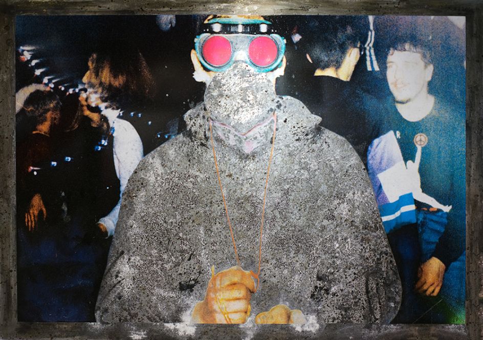 E-Goggles, screenprint on aged metals © Steve Lazarides