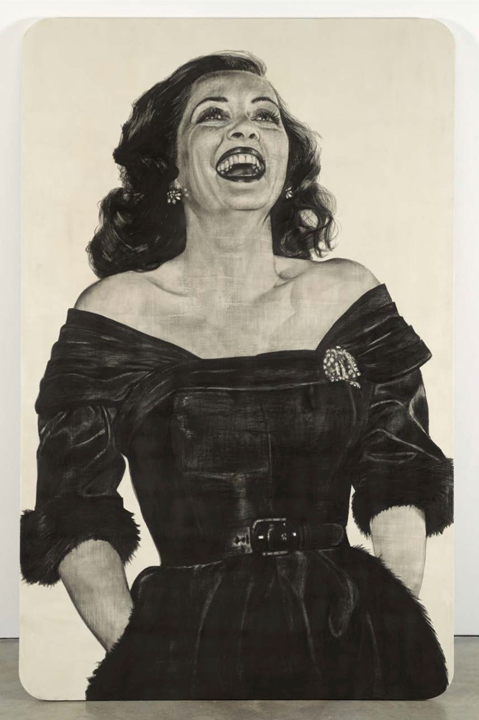 Nina Mae Fowler, Bette, pencil and graphite on gesso, 2018