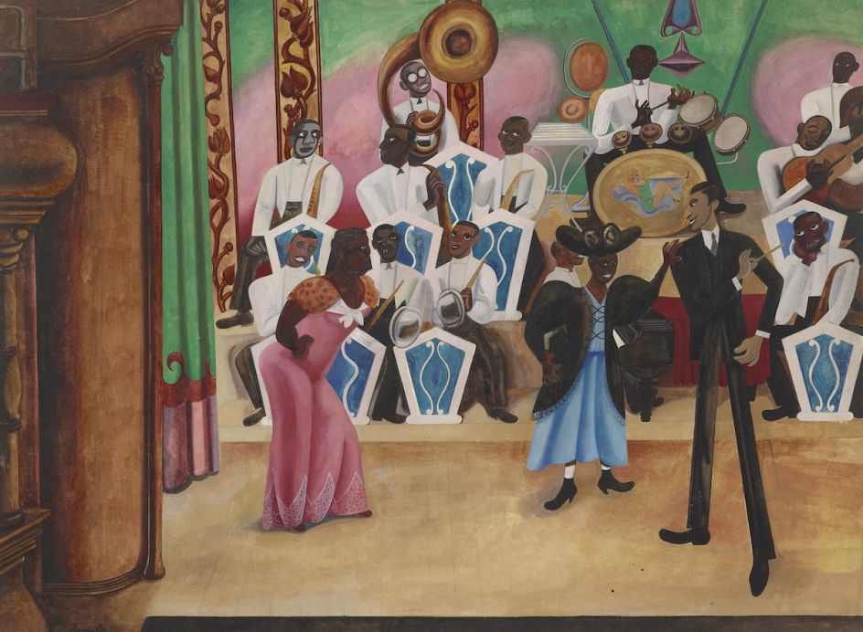 Edward Burra The Band 1934 Watercolour, 55.5 x 76cm, British Council Collection © Estate of the Artist, courtesy of Lefevre Fine Art Ltd, London and British Council Collection