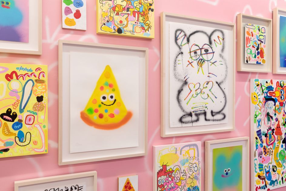 Eye Candy © Jon Burgerman. Image by Dan Watkins Photography, courtesy of Praise Shadows Art Gallery