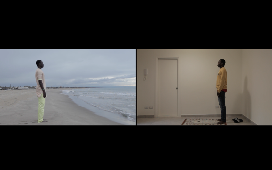 Stills taken from Daniel Castro Garcia’s new film project. The film documents the life of Aly Gadiaga in Catania, Sicily and also revisits the island of Lampedusa offering the opportunity to revisit the island two years later.