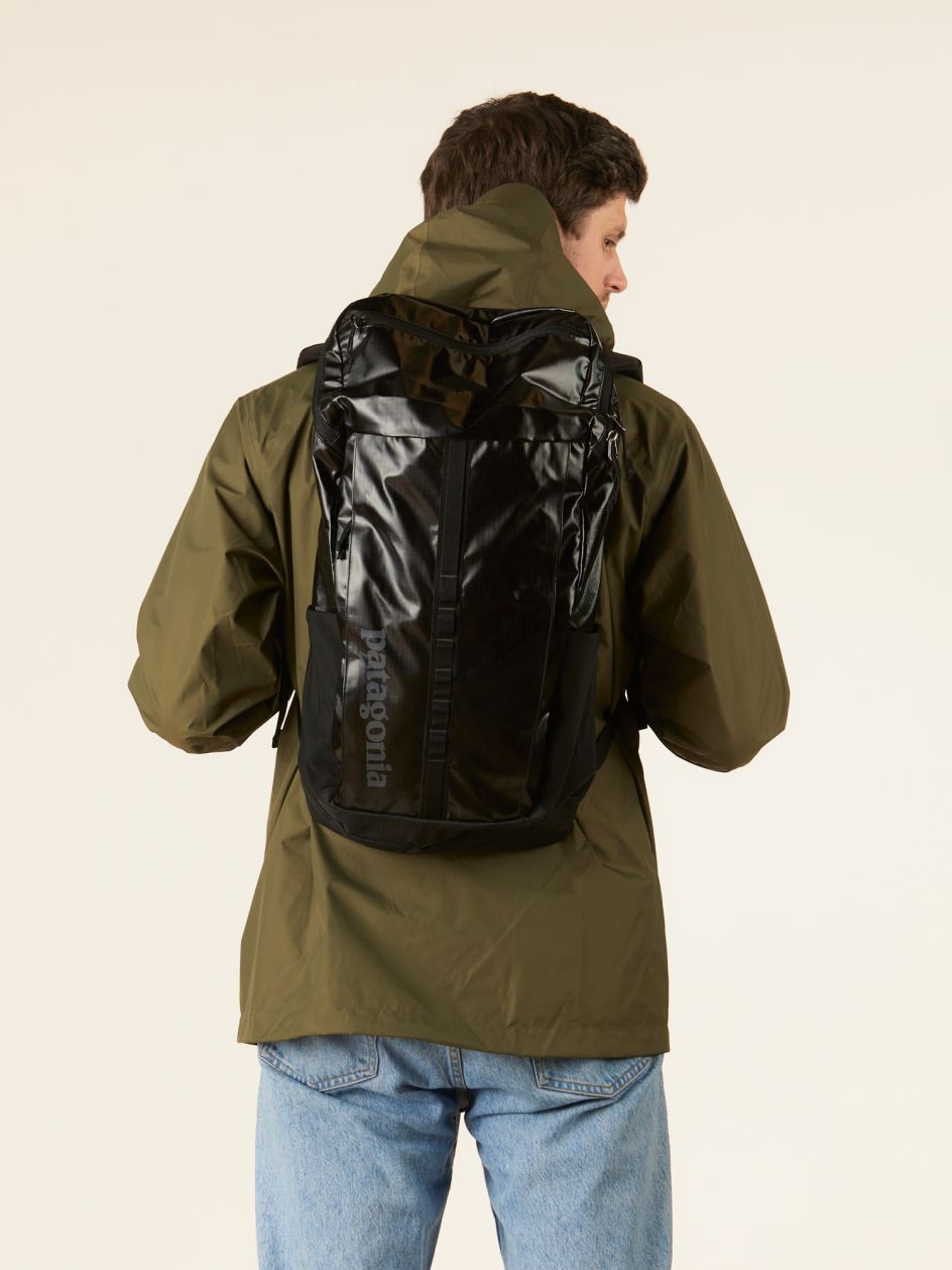 Patagonia backpack, made with 100% recycled body fabric, lining and webbing