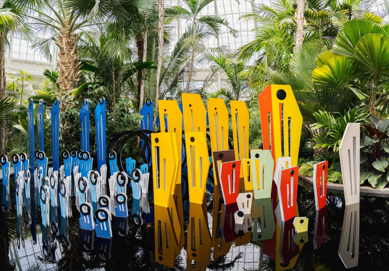 Installation image of “Around the World’s Table”at The New York Botanical Garden. Courtesy The New York Botanical Garden