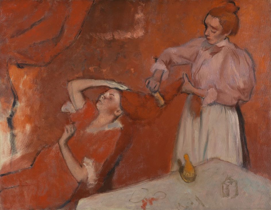 Hilaire-Germain-Edgar Degas  Combing the Hair  about 1896  Oil on canvas  114.3 x 146.7 cm  © The National Gallery, London