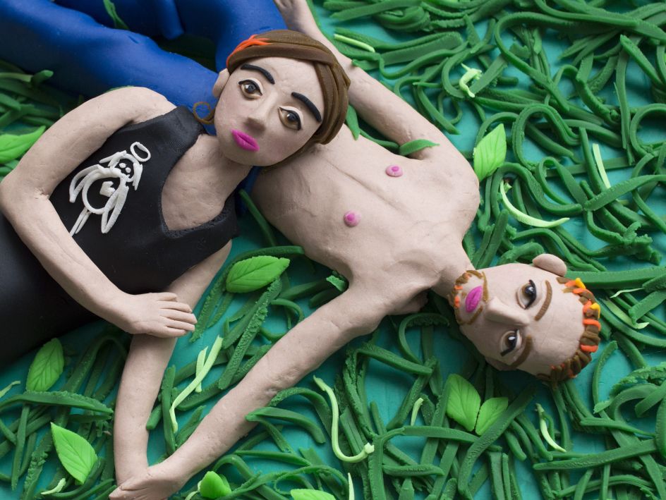 Original photograph: [Tricia and Curtis, Canada 2005](http://pro.magnumphotos.com/C.aspx?VP3=SearchResult&VBID=2K1HZO6BUU0JQ1&SMLS=1&RW=1197&RH=579) from ‘NIAGRA’ by Alec Soth rendered in Play-Doh by Eleanor Macnair © Eleanor Macnair