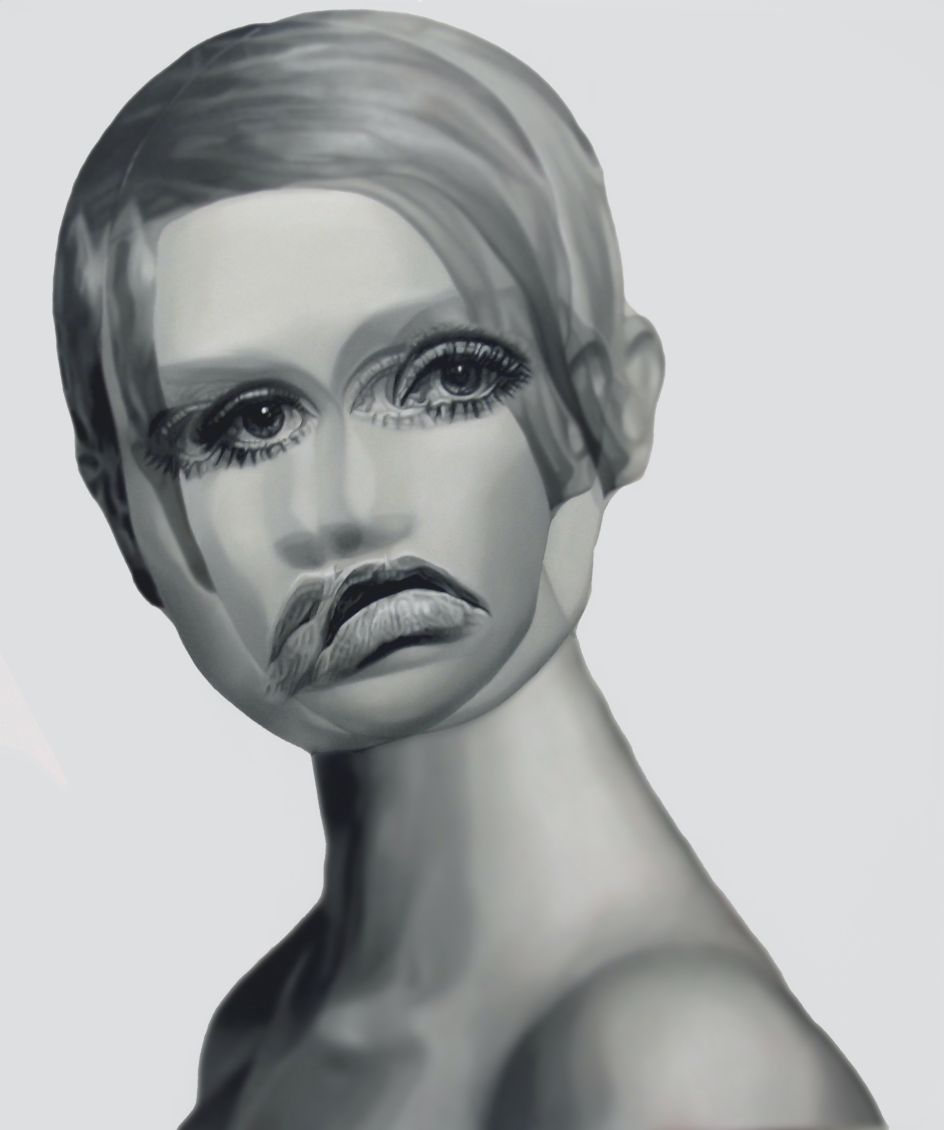 Double Twiggy, Oil on canvas, 125x105cm © Teiji Hayama