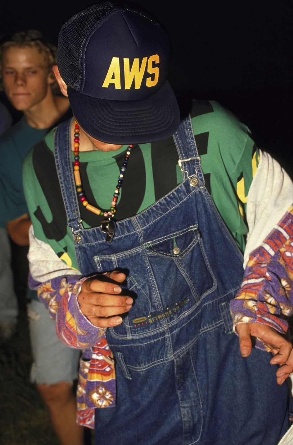 Dave Swindells Tribal Dance Joe Bloggs + Baseball cap (1990) Photograph © Dave Swindells, 1990 Image courtesy of Saatchi Gallery, London