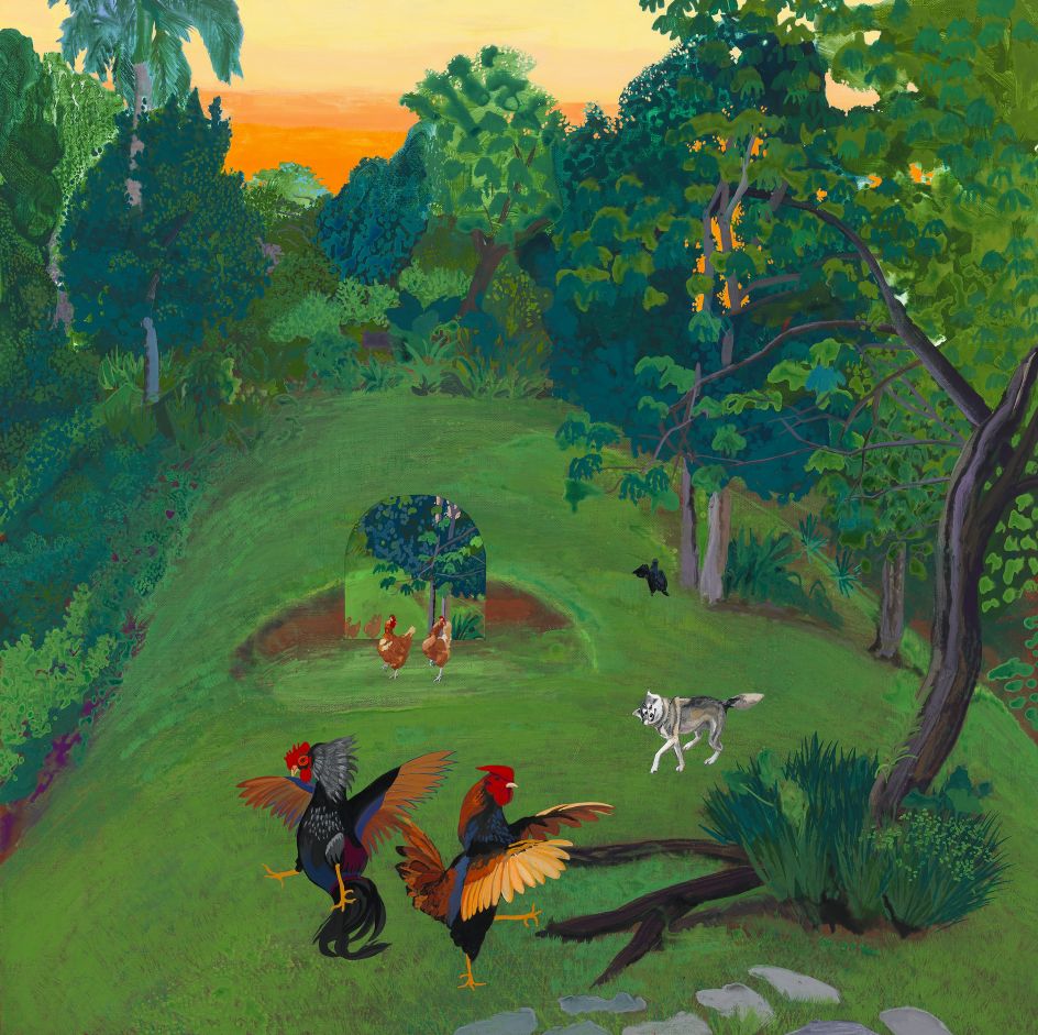 Dancing Cocks, 2022 © Hulda Guzmán. Courtesy the artist and Stephen Friedman Gallery, London. Photo by Todd-White Art Photography