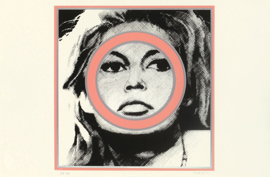 Gerald Laing,   ‘  Brigitte Bardot  ’ from ‘Baby Baby Wild Things’, 1968,   screenprint  (1/6)  , Pallant House Gallery (On loan from  Lyndsey Ingram)  © The Estate of Gerald Laing,  2018.