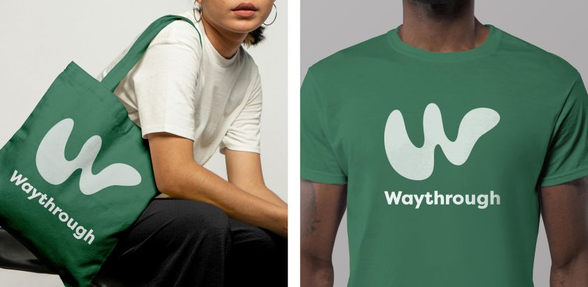 Brand Ethos and Becolourful design identity for new charity Waythrough