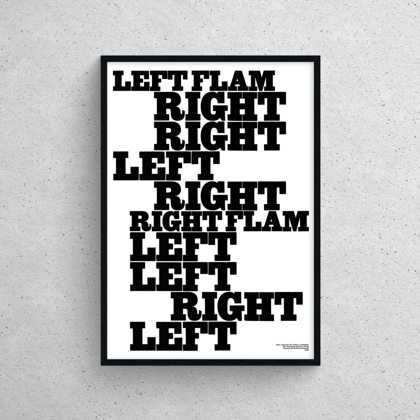 Anthony Burrill uses typography to visualise the work of rock's greatest drummers