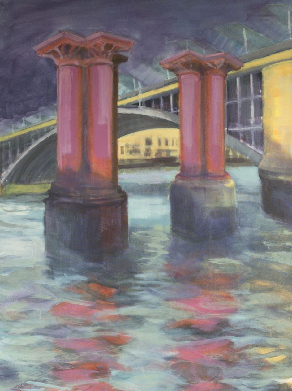 Wendy Brooke-Smith, Old Blackfriars Pillars, 2017, acrylic on canvas, 102 x 76cm