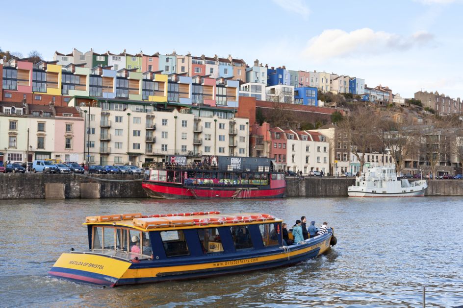 The colorful buildings in the Hotwells area of Bristol. Image Credit: antb / Shutterstock.com