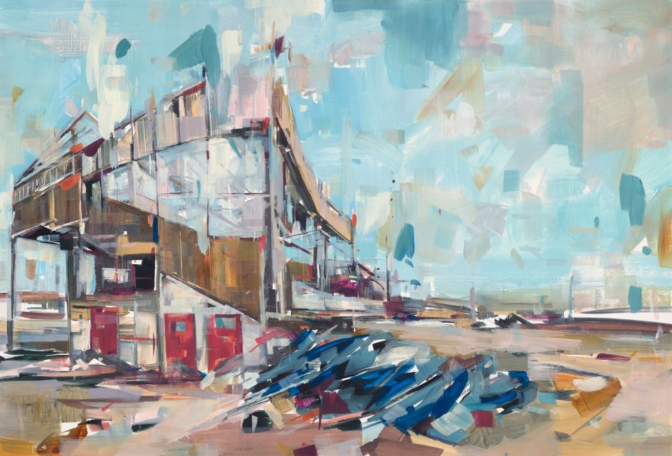 Taylor’s Sky, oil on paper, 97cm x 65cm. © Katharine Le Hardy