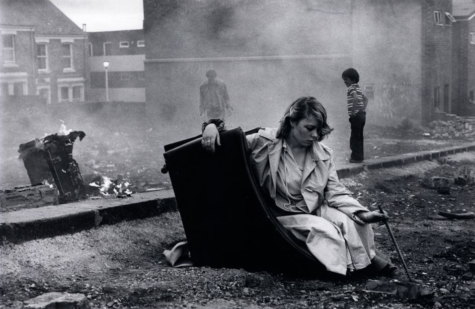 Tish Murtha Karen on overturned chair, 1980 © Ella Murtha, All rights reserved. Courtesy of Ella Murtha & The Photographers' Gallery
