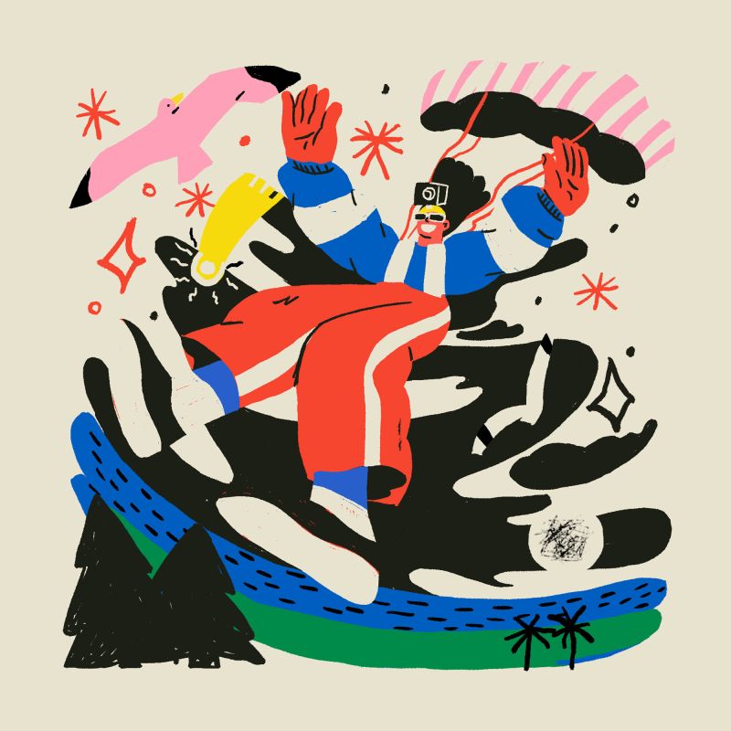 قوس قزح في الرسوم:
«من المهم جداً أن نبقى فضوليين تجاه تنوع هذا العالم»