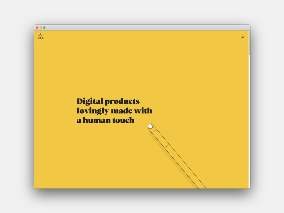 Sennep, demonstrating the 3D Design and Multimedia trend