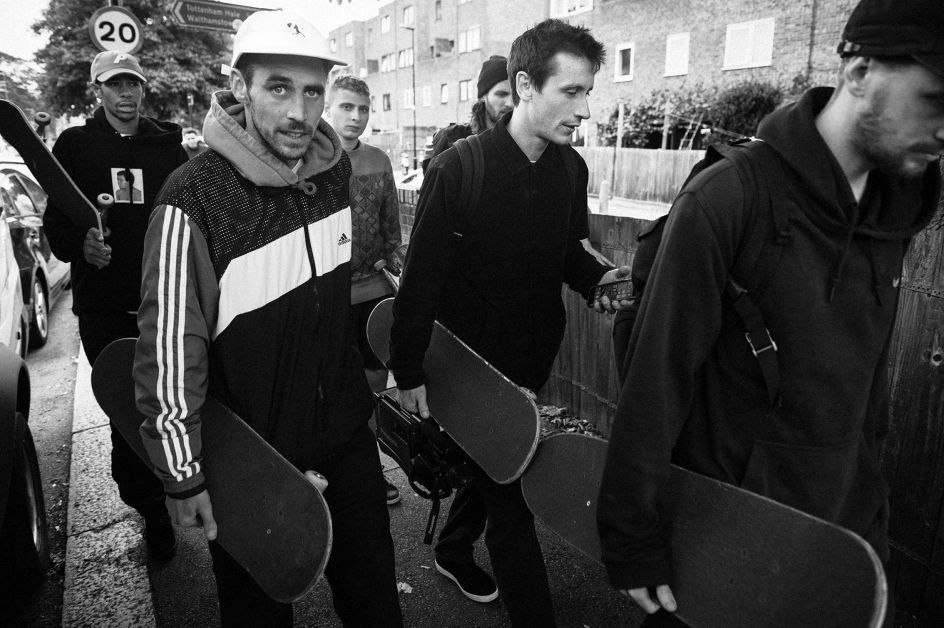 Mike O’Meally, Palace Skate Team (Lucien Clarke, Chewy Cannon, Blondey McCoy, Jack Brooks, Danny Brady), Tottenham Hale, 2016