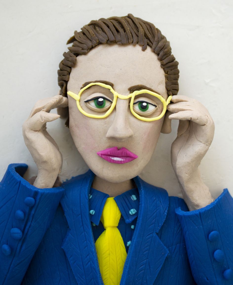 Original photograph: André Breton, self-portrait in photomaton c. 1928-1929 rendered in Play-Doh © Eleanor Macnair