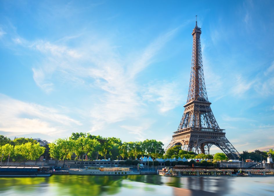 Paris skyline. Image licensed via Adobe Stock