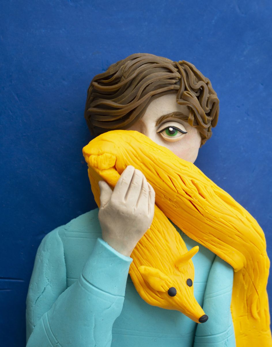 Original photograph: Suzanne Muzard, self-portrait in photomaton, c 1929 rendered in Play-Doh © Eleanor Macnair