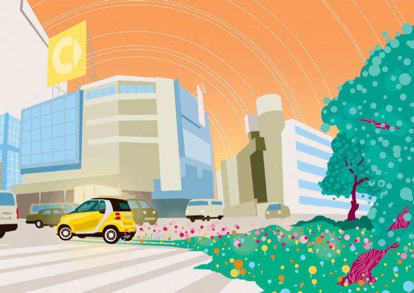 Smart Cars – classic vector work from Ben the Illustrator