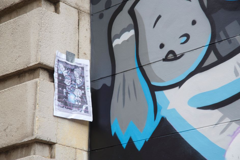 Work by Hammo at Ellis Brigham Mountain Sports, Castlefield. Photograph by David Oates